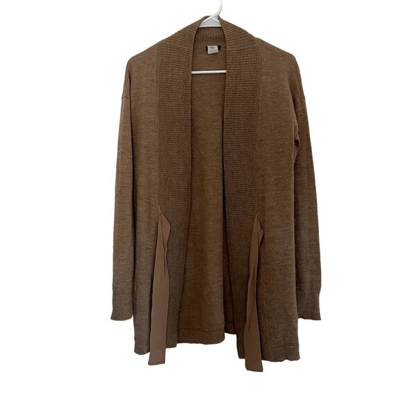 J. Crew Factory Sweaters - J.Crew sandy colored tan minimalist silk wool cardigan pullover comfort warm